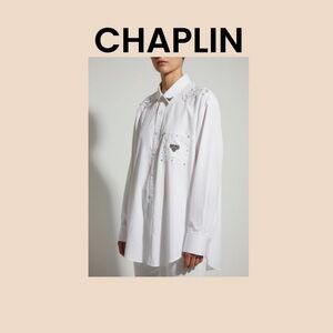 CHAPLIN Women’s Long Sleeve Button Down Dress Shirt Size 2XL